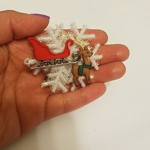 Christmas snowflake brooch